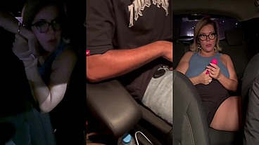 Peguei um Uber estava insaciável de tesão me toquei pra ele vê e gozei com ele olhando