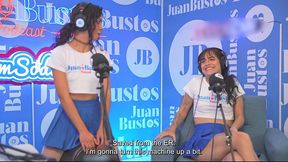 lesbico duo in action riding the fuckmachine to orgasm on juan bustos podcast