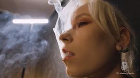 Smoking in PVC top 4K MP4