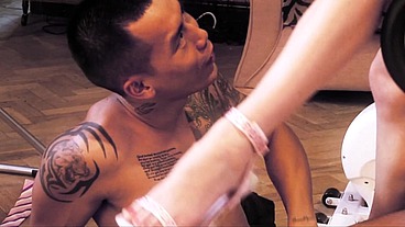 Cindy Behr Fucks An Asian High Roller On A Treadmill For Some Kinky Fun