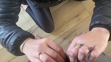 My friends wife want to be fucked very deep while her husband is in the closet