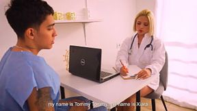 Blonde Dr Xiara Dark Can't Resist Checking Patient Juan Bustos' Massive Dick&#x1F32D;