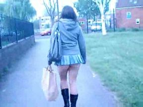My lusty well stacked gf exposes her big ass wearing tiny miniskirt
