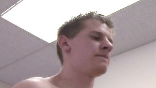 Straight amateurs JR and Nate have their throbbing dicks devoured in a threesome