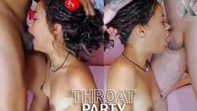 Steamy fuck fest of that sweet brown slag, balls-deep in her throat