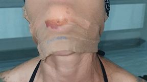 Stocking head bondage