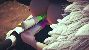 angewomon bondage double penetration - digimon hentai parody