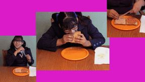 eRica makes a cum, turkey, lettuce, & tomato sandwich and eats it!