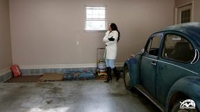 PTP 1334 – Jane Domino Cranking Her Friend’s Old VW Bug in Boots
