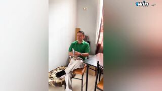 PERVERT GREEN OLD MAN FUCKS HIS BUSTY AND BIG ASS EMPLOYEE, REAL HOMEMADE.