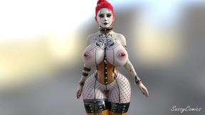 sassycomics -the joker s girlfriend naked and crazy catwalk