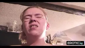German housewife puts her big tits in the vacuum cleaner