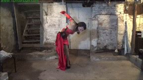 Tiny party girl strung up in his cellar in her prom dress (MP4 HD 6000kbps)