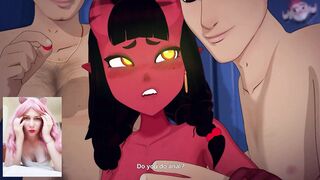Hot succubus boned by men into the locker room into the booty and she blown them