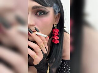 Sultry mother I'd like to fuck Large Boobs Hotty Smokin' Cigarette Femdom-goddess Carnal and Hot BodyStocking with me at Home