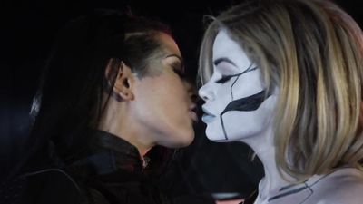 Katrina seducing a hot robotic humanoid Jessa Rhodes in some lesbian cunt licking session