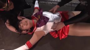 Japanese Brunette Bind-Work in Stockings, Cosplay
