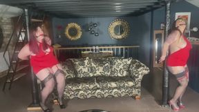 Lacey and RaRa are captured and cuffed to a pole (BBW, Bondage, Cuffed, Handcuffs, Ballgags, Gagged)