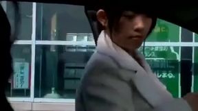 Korean Cutie Fingers Her P greedy Pussy in Public