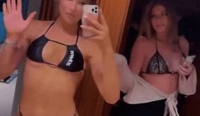 jutta leerdam does a sexy dance in tiny bikini