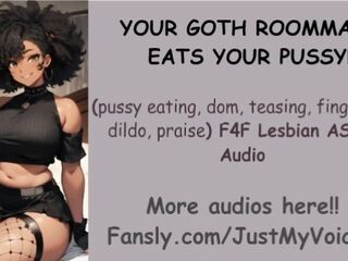 Your BLACK ROCK roommate Craves To Eat YOUR SNATCH!! [F4F Lesbo ASMR Audio]