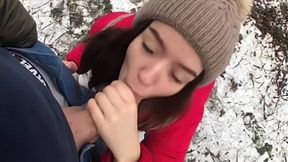 ADOLFxNIKA - Bitch Asks for Cum in his Mouth right in the Forest and can no Longer Wait - DELETED...
