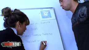 spanish teacher karyna gets fucked in the classroom