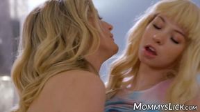 Stepmom & Daughter Share Intimacy With GF: Explicit Threesome Action