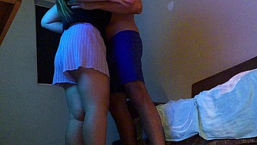 Naughty School Couple With Big Ass Rubbing Grind VIRGIN BOY - DRYHUMPING - FREE WV