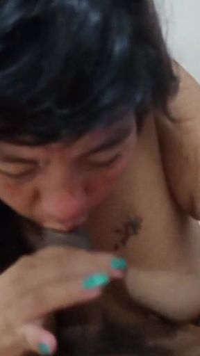 Unforgettable moment from &quot;My mature Christian friend learning how to get milk from her male&quot;