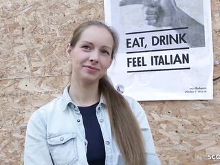 GERMAN SCOUT - CUTE TEEN KINUSKI TALK TO REAL LEG SHAKING CLIMAX CASTING