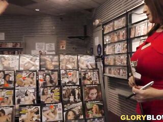 Maggie Green Discovered Gloryhole With A BBC In An Adult Shop