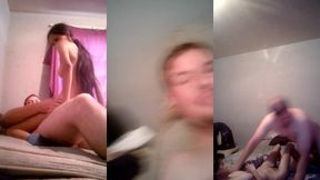 skinny vergin teen with perfect body and small tits and small ass get fucked by step dad , ride a huge cock to big for her the first time !
