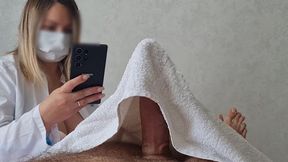 Raw, unbridled, explosive wanking, her gentle touch awakening his rock-hard boner