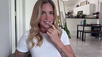 StepSis Blonde Begs for Some Big Titty Action 'HARDLY CAN WAIT'