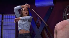 (FULL HD) Tatjana and Nomi's caning session