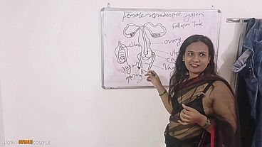Desi Indian Bhabhi Learning Sex Biology From Her Porno Teacher
