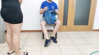 Old mother takes clothes measures to her son's friend