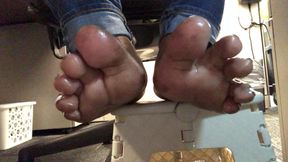 My Lovely Feet Under the Desk