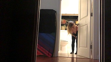 MILF lets teen voyeur fuck her pussy