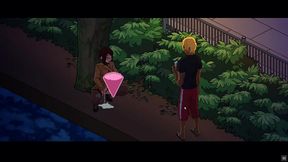 ntr legend [hentai game pornplay ] ep.1 making the maid expose herself in shibari outfit in the park at night