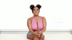 Curvy Buxom Ebony Funsized Megan Manages Hefty BBC Like a Pro In Hot POV Scenes At the Casting