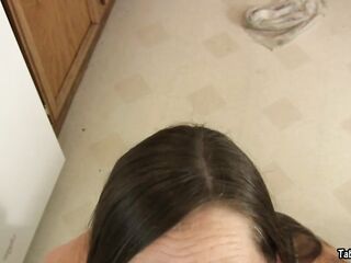 Hawt Mamma Bangs and Sucks StepSon in the Kitchen in a Hurry - Taboo mother I'd like to fuck