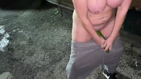 Stuck a cucumber in her pussy&#x1F32E;&#xFE0F; before eating it