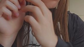 GlitterGiiiirl´s Braces & Headgear Close-Up: Sensual Fitting and Play with Removable Appliance