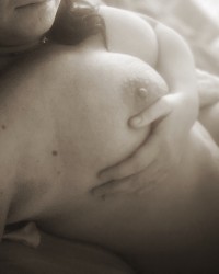 Naked mornings in bed photo