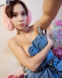 My mini dress and beautiful lips photo