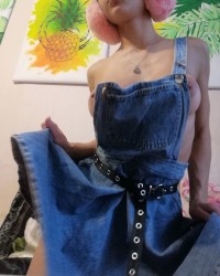 My mini dress and beautiful lips photo