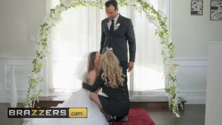 Brazzers - 丈夫和新娘将被热熟女分享