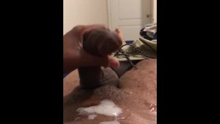 黑人男性直到他射精